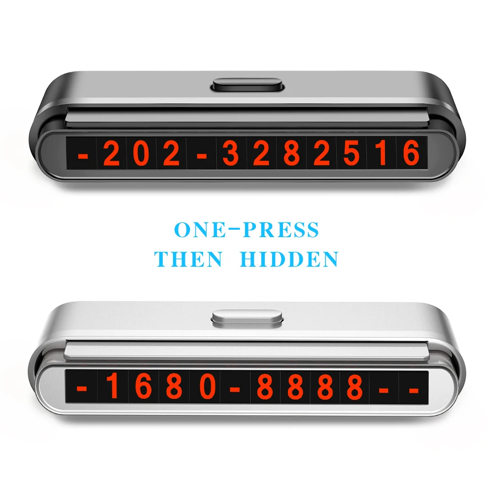 Car Phone Number Tag Board Car DIY Luminous Temporary Parking Moving Car Hidden Phone Number Plate car temporary parking tag
