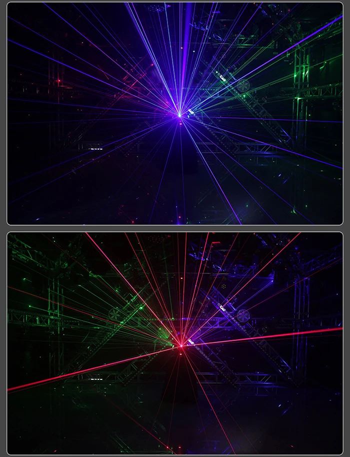 Dreiköpfiges rotierendes bewegliches Kopflicht, 18 x 10 W, KTV-Tanzsaal, Bar, Bühne, Disco, 3 Armrollen, stroboskopische Weihnachtslaserlichter – Detail 12
