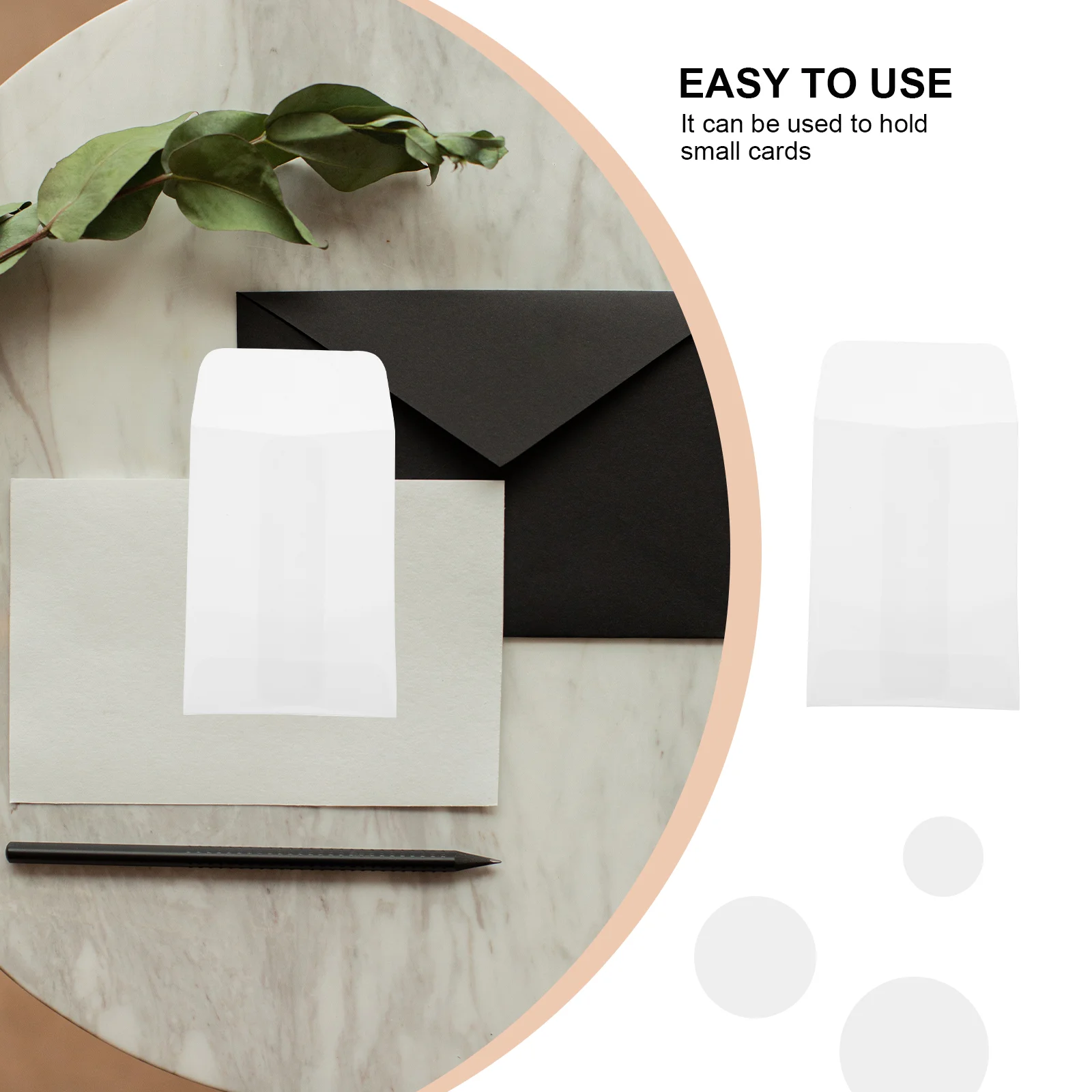 50 Pcs Mini Envelopes Hangtag Envelopes Small Cards Envelopes Coin Envelope Transparent Small Bag Clear Envelope Paper Envelopes