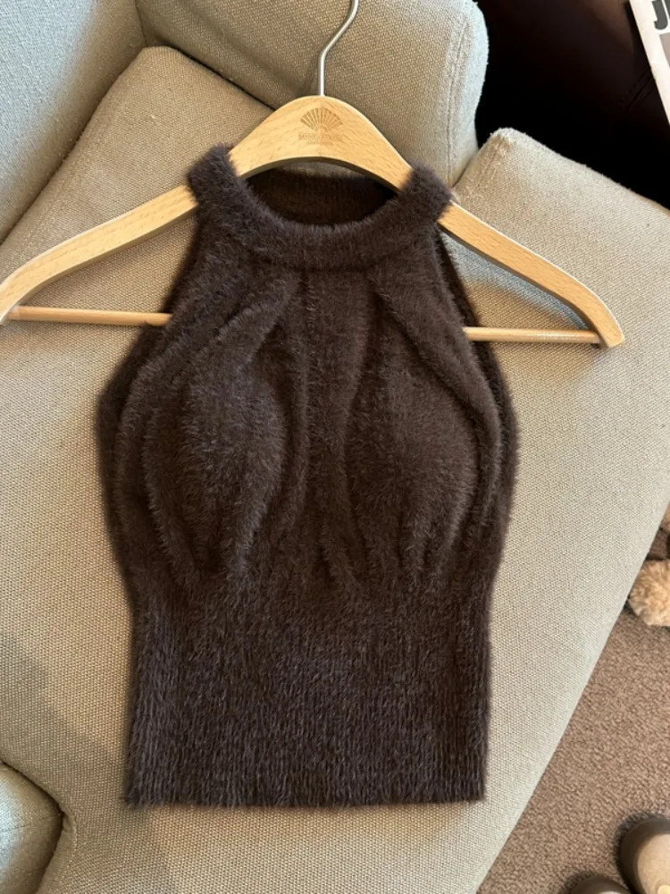 Pure Desire Matte Ne Hängendes Bal-Strick-Röhrenoberteil Damen-Innenbekleidung High-End-Sensation-Oberbekleidung Svel...