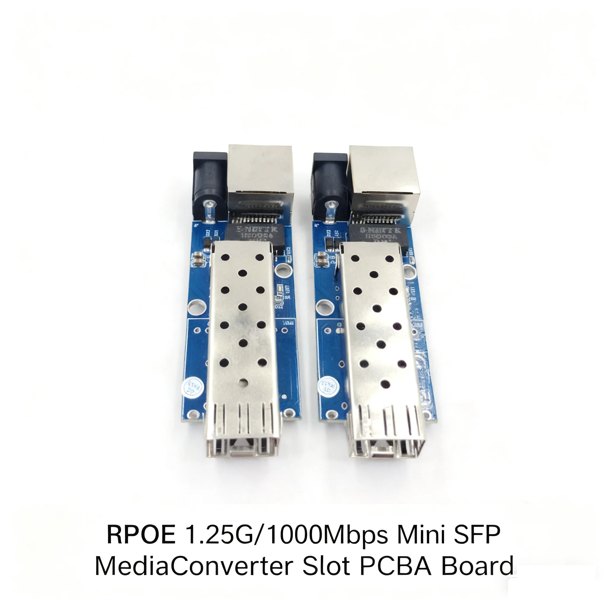 Gigabit 1.25G Mini Reverse POE Media Converter Slot SFP Transceiver RPOE 5V-24V Input 1SFP Slot 1 RJ45 Ethernet SFP Fiber Switch