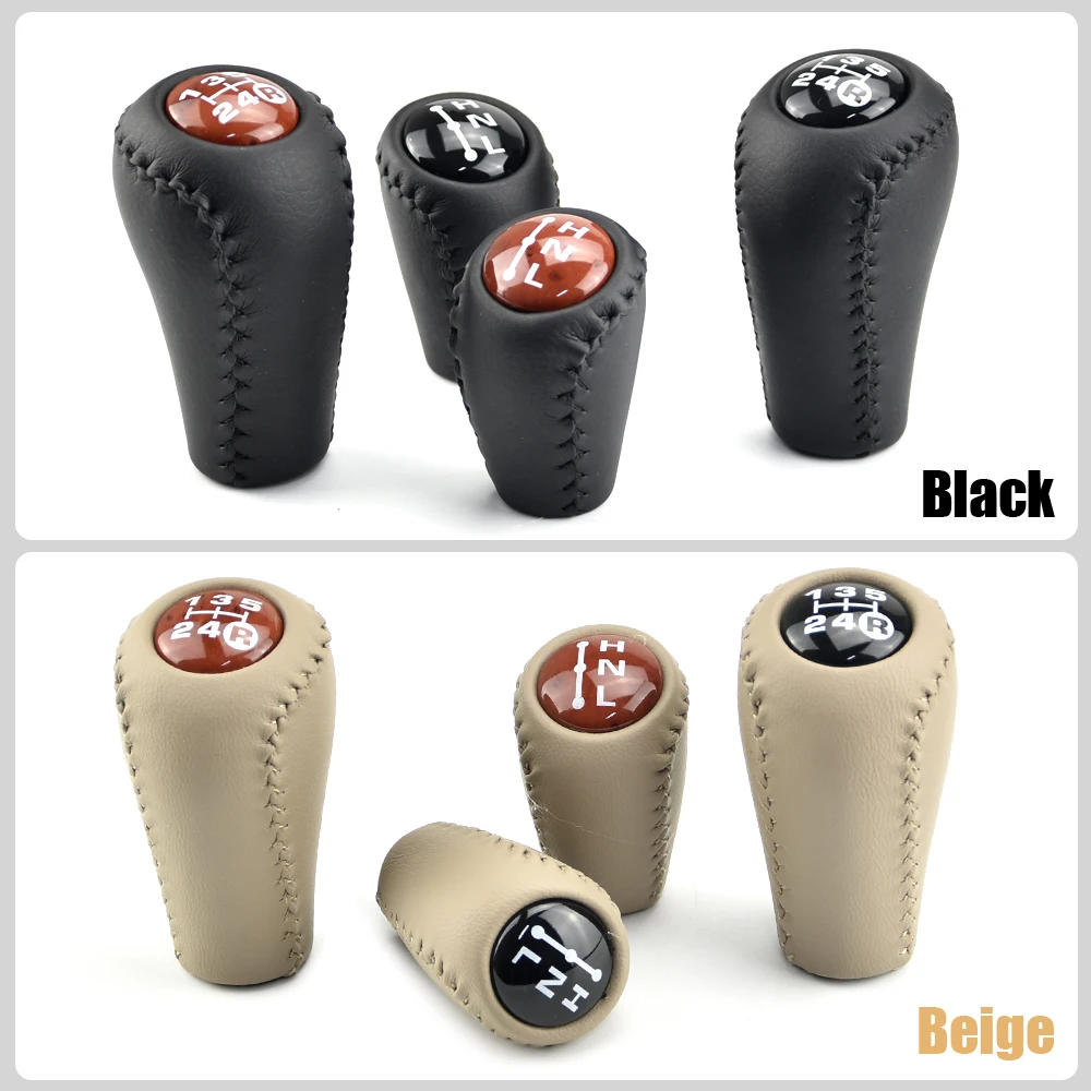 

ABS+Leather Car Styling 5 Speed Manual Transmission+Transfer Gear Shift Knob For Toyota Prado LC120 Land Cruiser Prado 03-09
