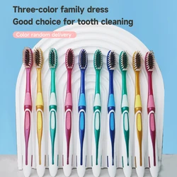 6/10pcs manual soft bristled toothbrush for deep oral cleaning, affordable for adults and families (color randomly shipped)