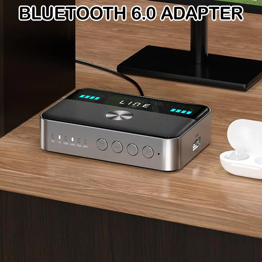 Bluetooth 6,0 Empfänger Sender NFC Audio Wireless Adapter 3,5 MM AUX RCA Koaxial Optischer DAC Konverter Für TV PC Auto Spe X8Q9