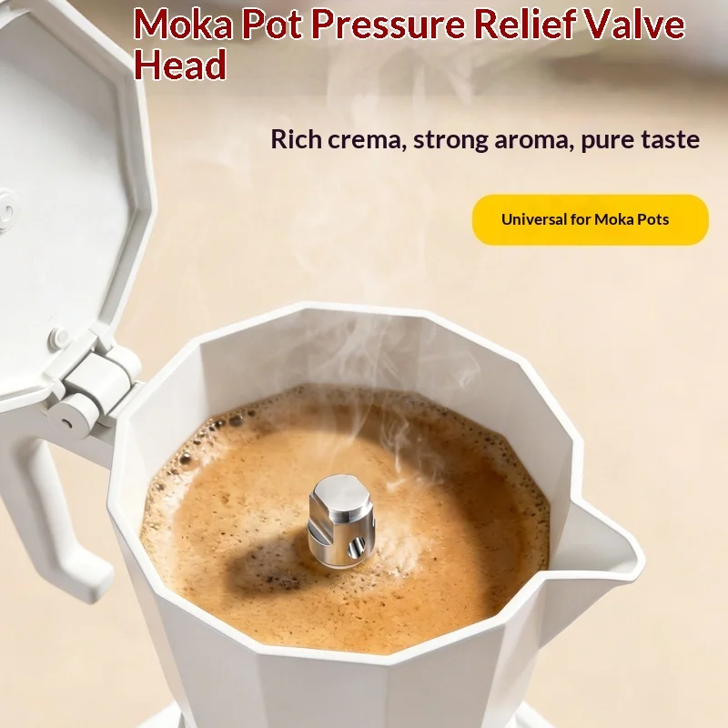 Generic Moka Pot Valve Head Coffee Maker Anti Spill Leak Proof Boost Valve Replacement Accessory For Home Hand Brew Coffee