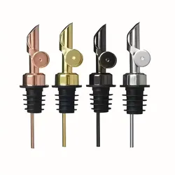 1/3/4PCS Wine Pourer 304 Stainless Steel Auto Opening And Closing Cap Olive Oil Dispenser Spout Cocktail Stopper Bartending Tool