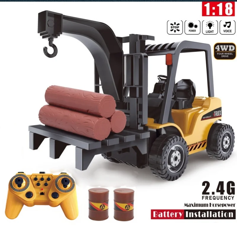 

Вилочный погрузчик с дистанционным управлением, радиоуправляемый автомобиль, 2,4G, электрический кран, инженерные транспортные средства, детские игрушки для мальчиков, детские подарки на день рождения, Рождество