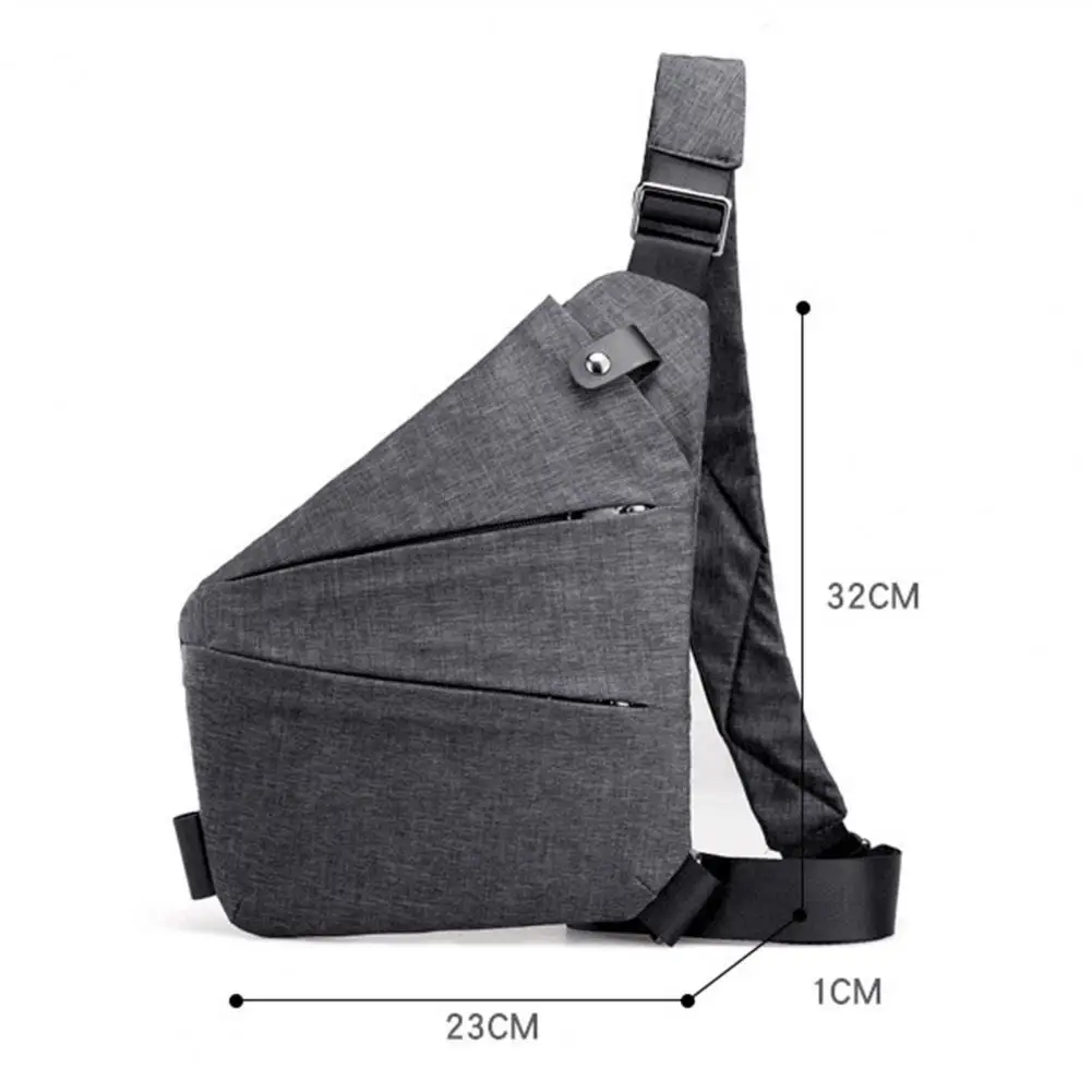 

Anti-theft Shoulder Bag Anti-theft Men's Shoulder Bag with Adjustable Strap Large Capacity Hidden Zipper Closure for Lightweight