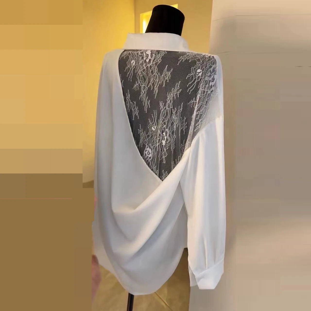 2025 new sexy pure desire cardigan backless lace loungewear nightgown high sense loose and thin pajamas women