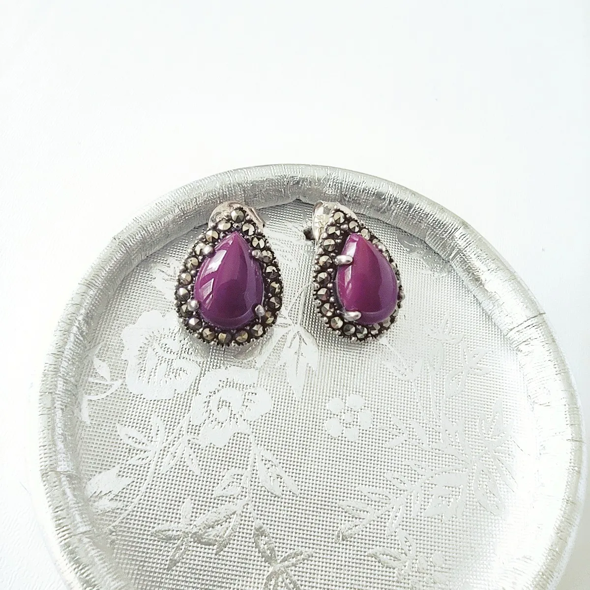 

KJJEAXCMY Brand Boutique Jewelry 925 Sterling Silver Shudulai Women's Colorful Gemstone Water Drops Earrings Girls Handmade