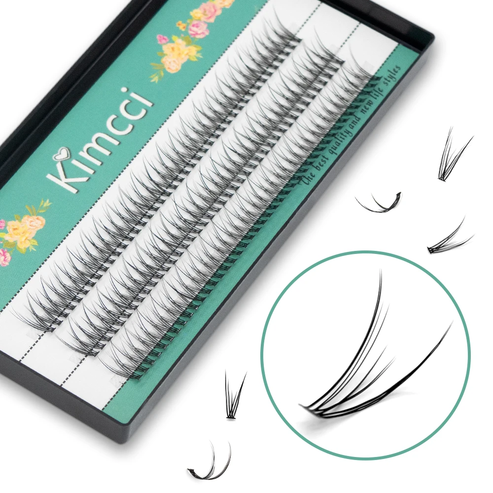 Kimcci Dovetail Fly Eyelashes Natural Soft Fasle Fake Eyelashes 0.07mm Przedłużanie naturalnych, smukłych, krzyżowych sztucznych rzęs