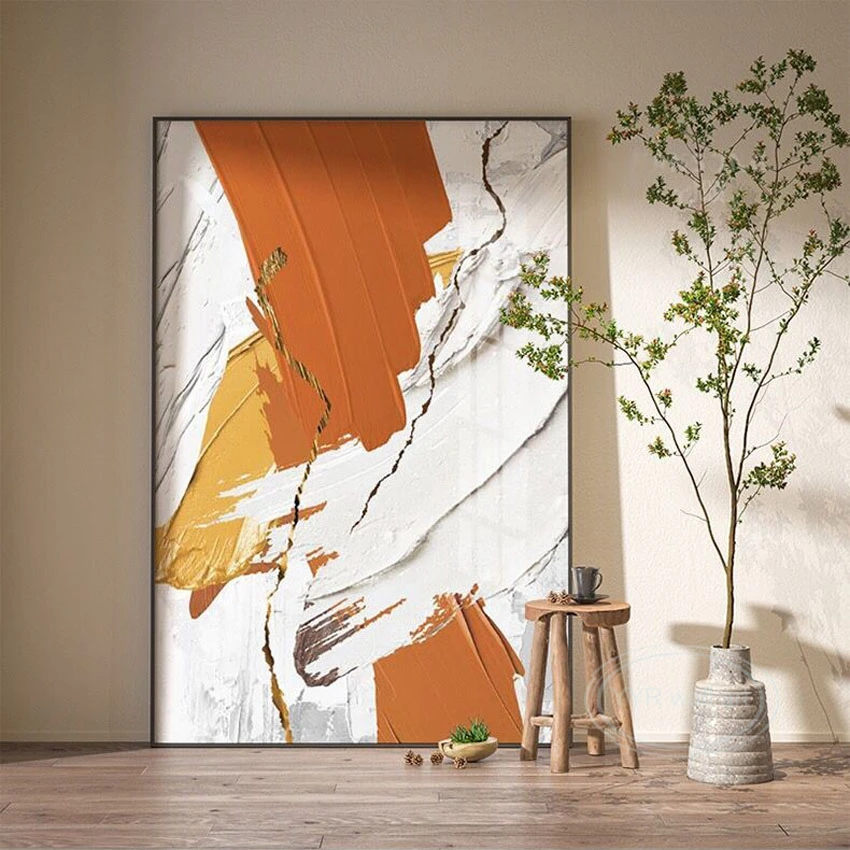 Nordic Wall Art Decor Oil Painting Modern Abstract Image High Quality Home Hanging Poster Handmade Canvas Mural For Parlor Porch