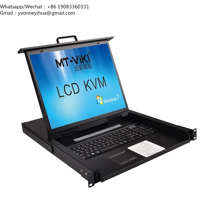 MT-VIKI 19 Inches LCD Kvm Switch 8 Port VGA, MT-VIKI RACK KVM Console Drawer 8x1