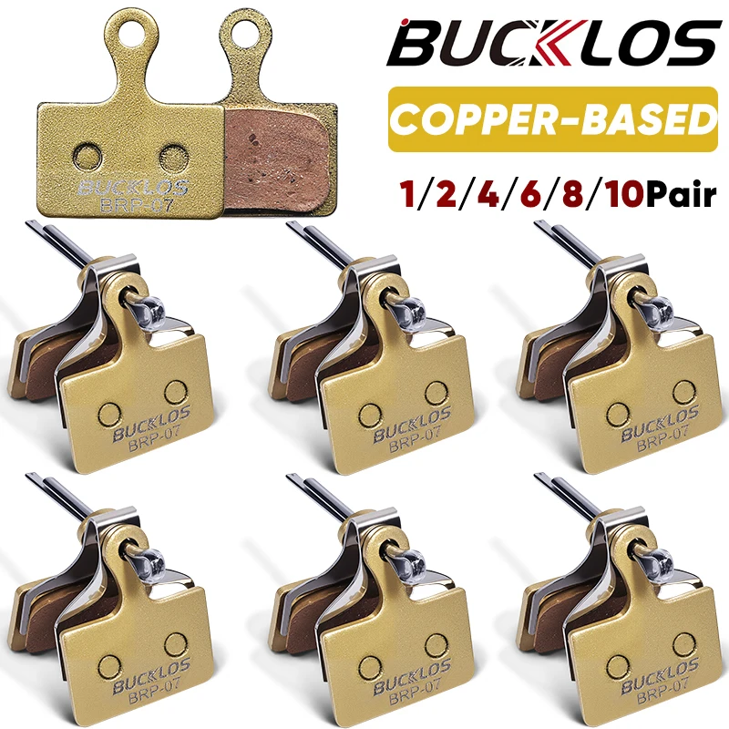 BUCKLOS MTB Scheibenbremsenbeläge für SHIMANO K05S Kupferbasierte Metall-Hydraulik-Bremsbeläge Mountainbike-Bremsbeläge für M9100 M8110