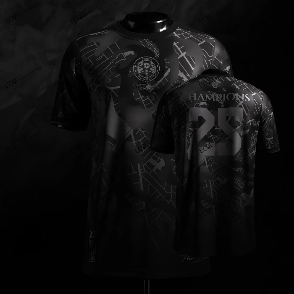 أبطال البلوز # 25 مجموعة طبعة التعتيم 2026 العلامة التجارية الجديدة لكرة القدم تي شيرت لحظات كلاسيكية ثلاثية الأبعاد مطبوعة جيرسي الكبار أطفال للجنسين #1