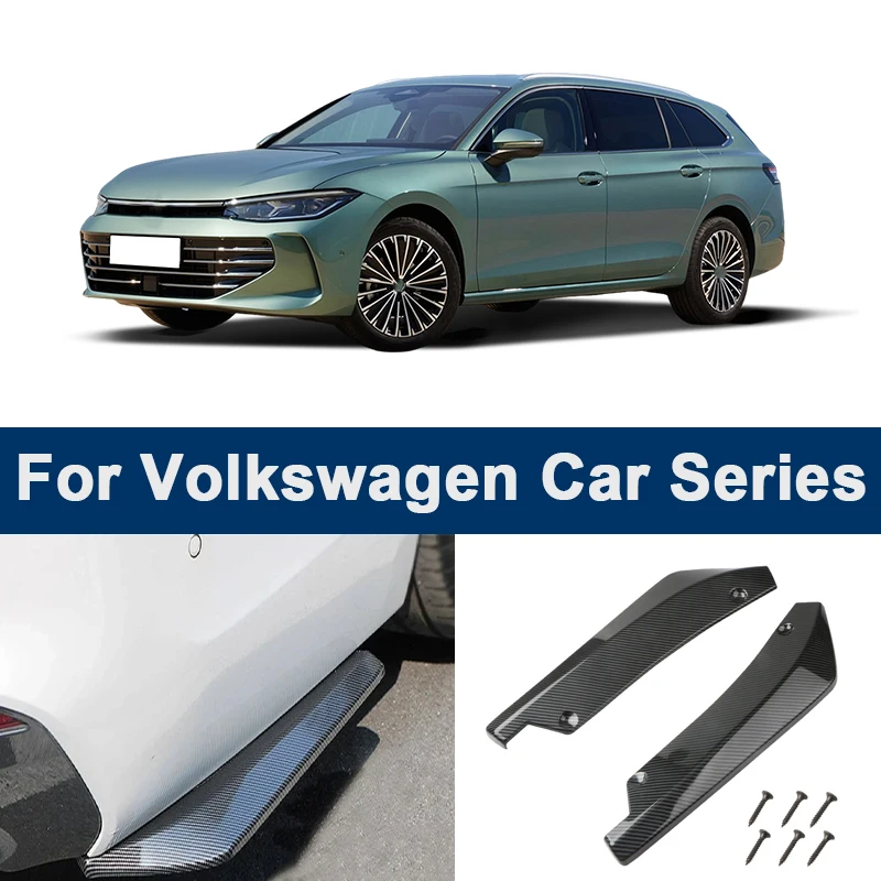 

For Volkswagen Golf Polo Passat Tiguan Touareg Jetta Atlas Rear Bumper Lip Diffuser Splitter Easy Install Sporty Exterior Kit
