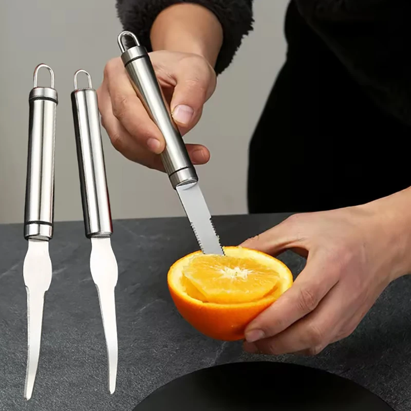 Orange Peeler Manual Practical Lemon Grapefruit Citrus Corer Cutter Peeling Knife Kitchen Stainless Steel Fruit Gadgets Tool