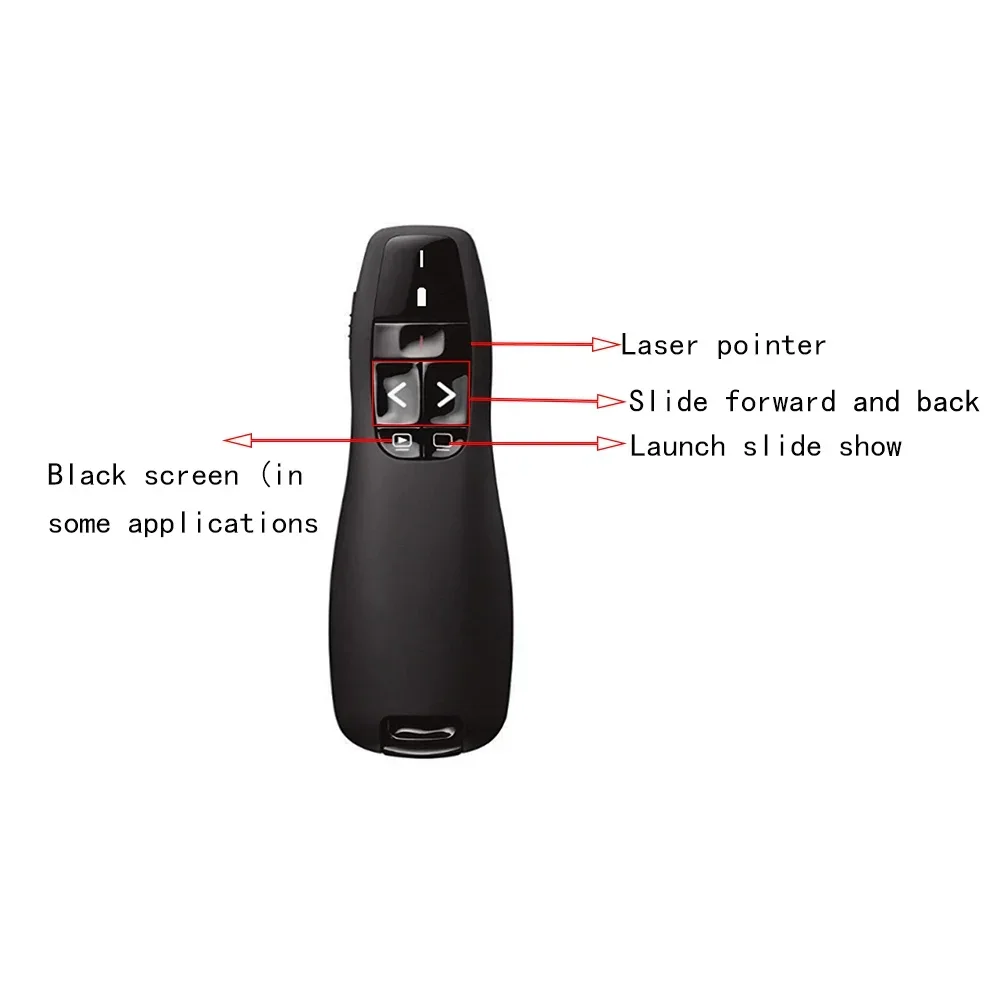 TenYua R400 USB مقدم لاسلكي مؤشرات حمراء القلم PPT PowerPoint صفحة عرض صعودا وهبوطا معلم التحكم عن بعد