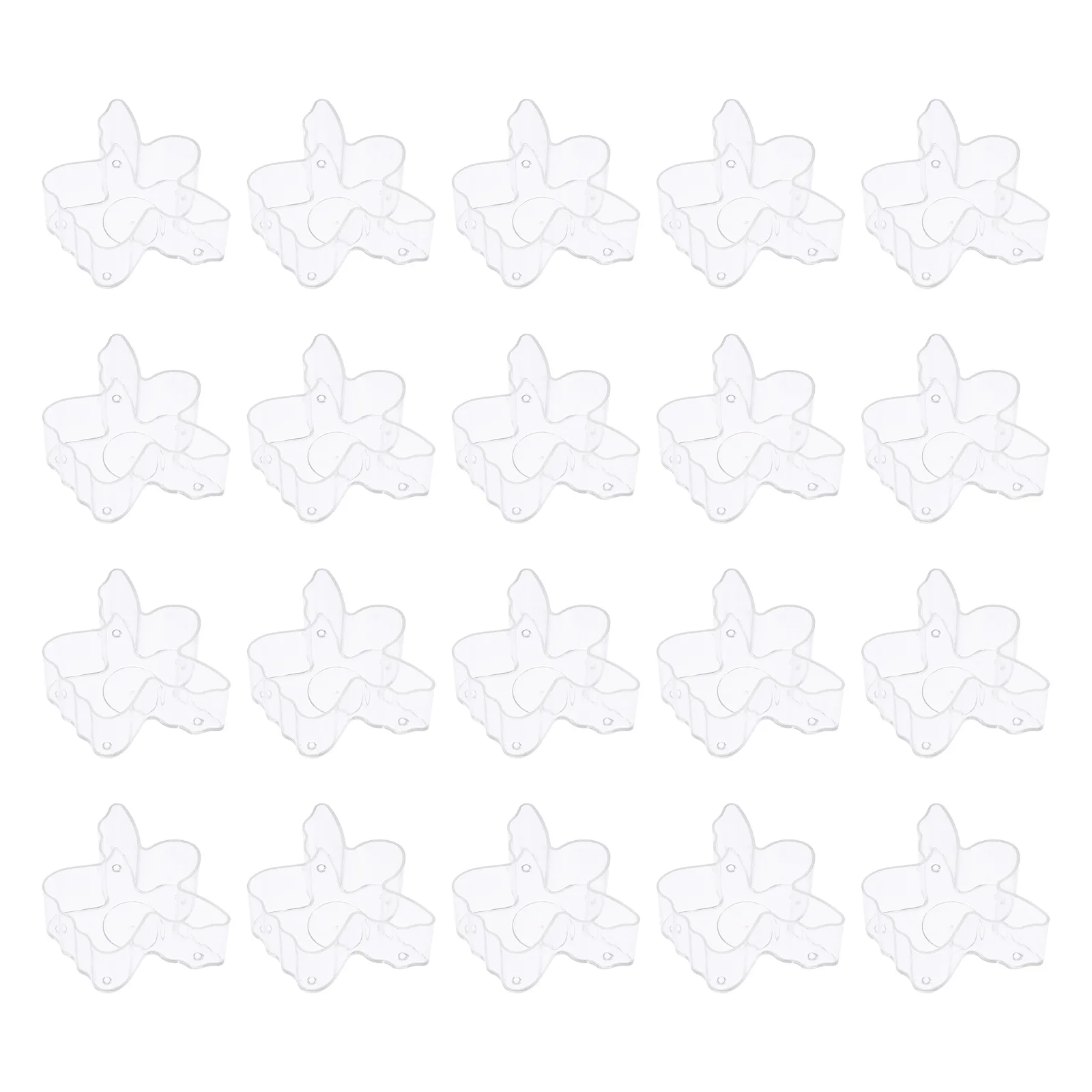 

20pcs Plastic Containers Inflaming Retarding Shells Diy Making Christmas Decoration Wax Shell Flame Retardant