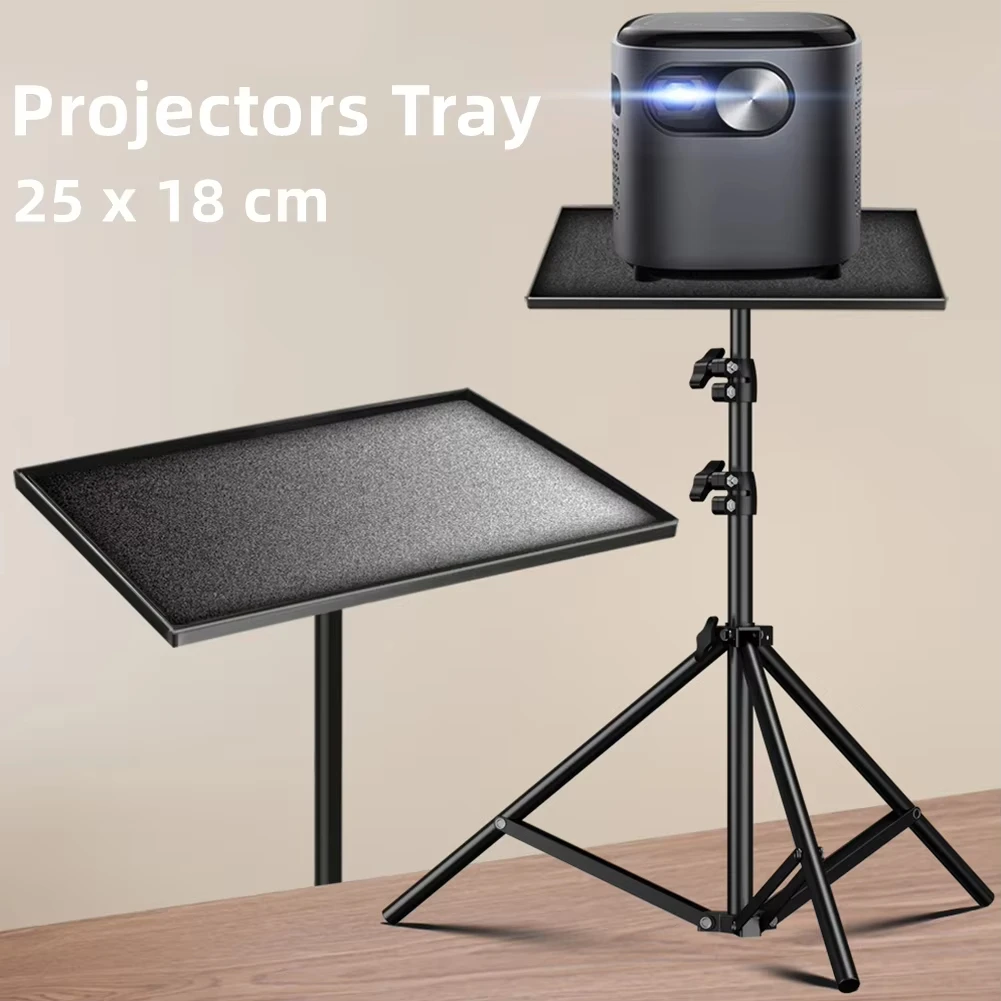 Miwayer Projector Tray, Tripod Stand, Sound Card, Platform Stand, Black Plastic, 1/4 Inch Screw Adapter