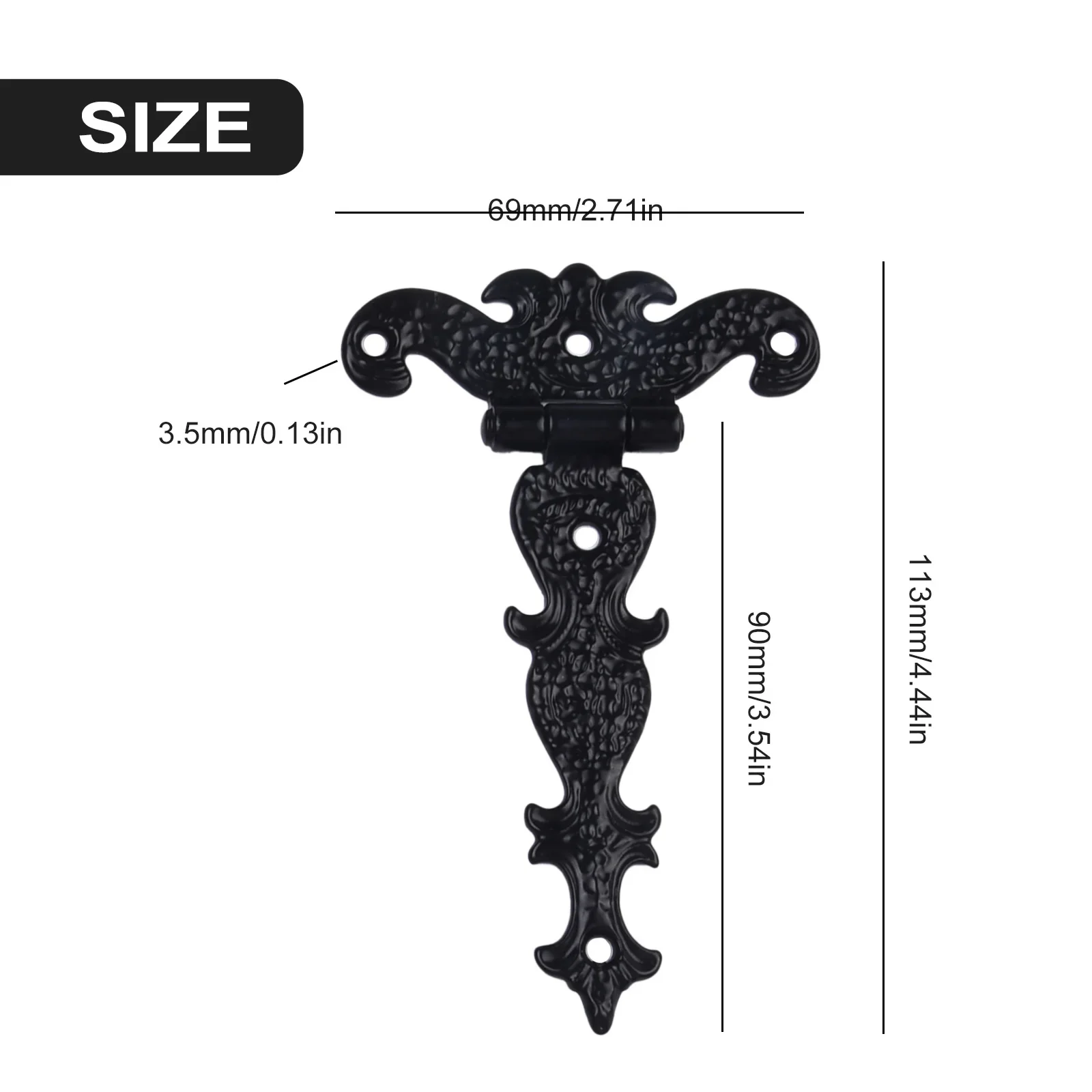 High Quality Zinc Alloy Hinge Hinges Unique Vintage Design With Bonus Screws Included Zinc Alloy Screws Included