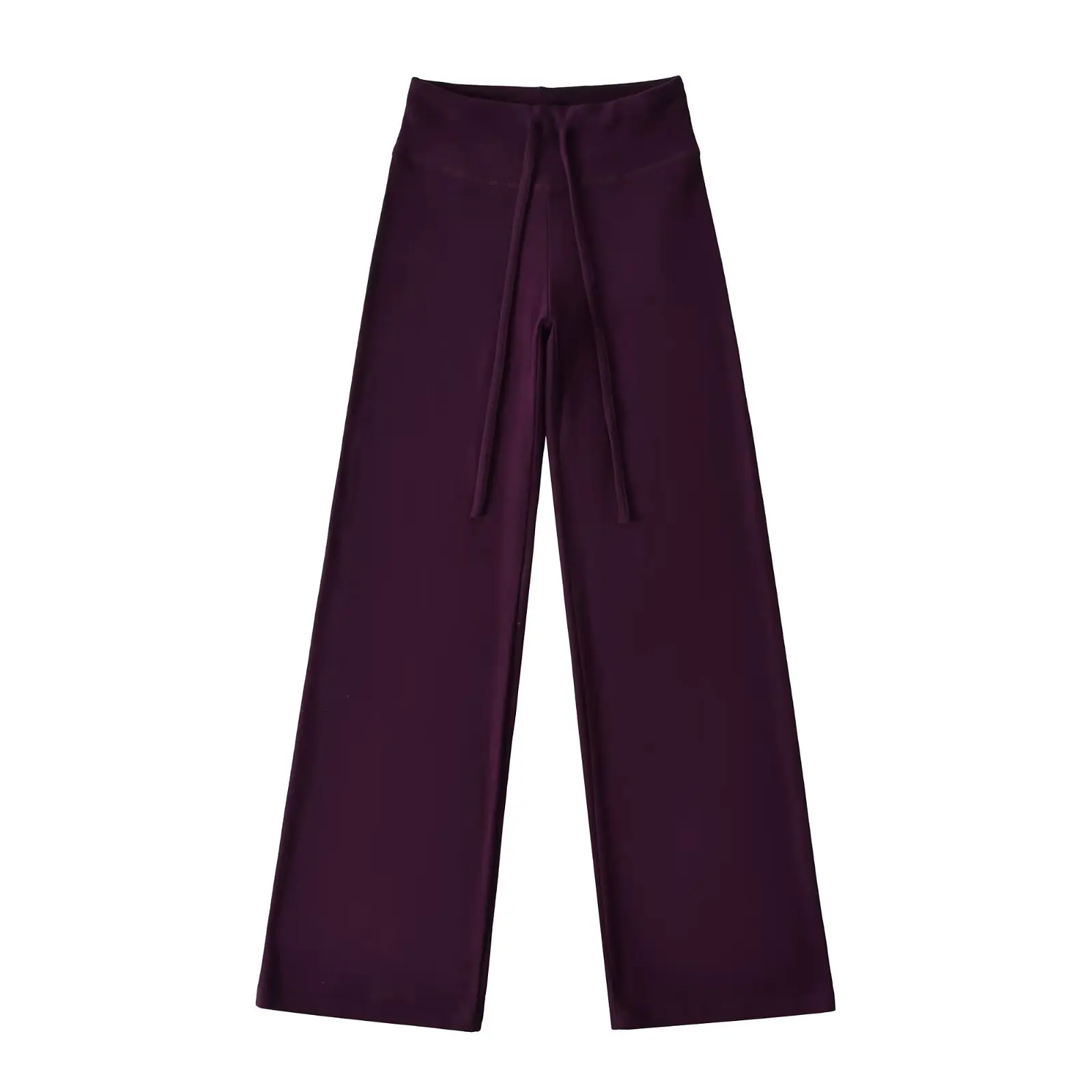 الأمريكية Sle Thiened Dstring Drapey السراويل واسعة الساق المرأة الخريف الشتاء حجم صغير طويل Sweatpants الرياضية غير رسمية