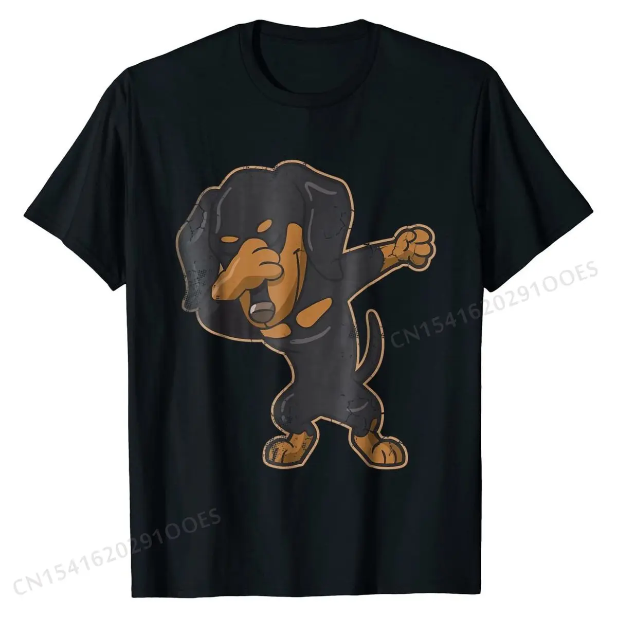 Dabbing Dachshund Dab Dog Shirt Cotton T Shirt for Men Casual Tops Tees Special Leisure