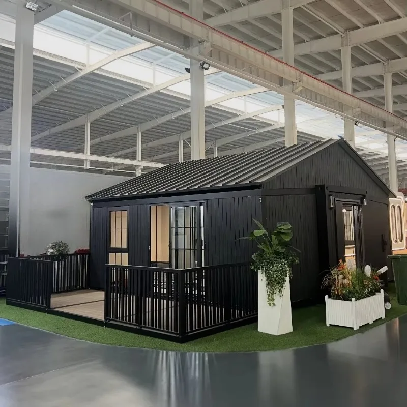 Foldable Expandable Garden House Prefab Portable Container Home Modular Backyard Cabin Insulated Studio Office Pod With Windows