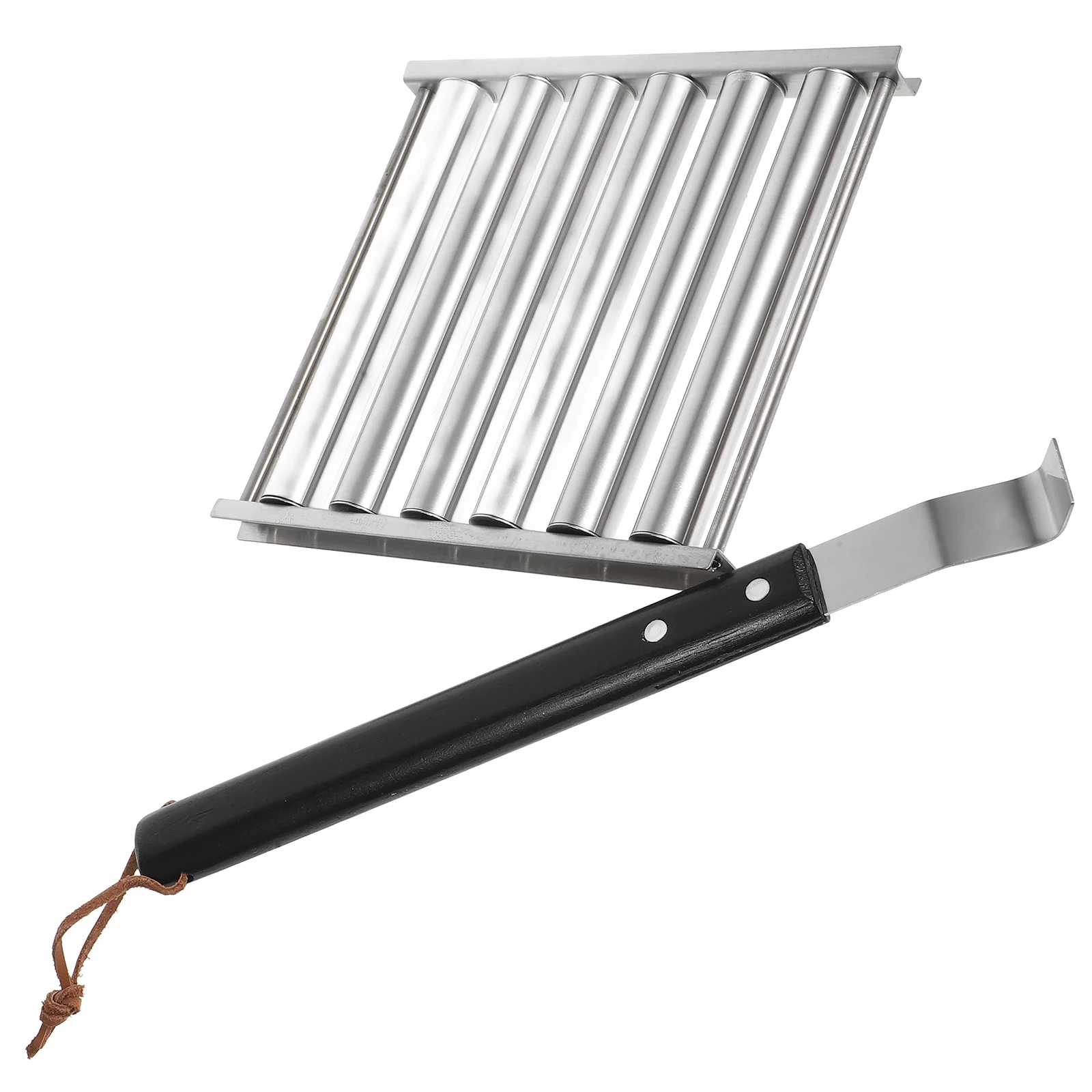 

1Set Stainless Steel Wood Sausage Roller Barbecue Grill Rack Outdoor Camping Bbq Rolling Rack Hotdog Sausage Stand