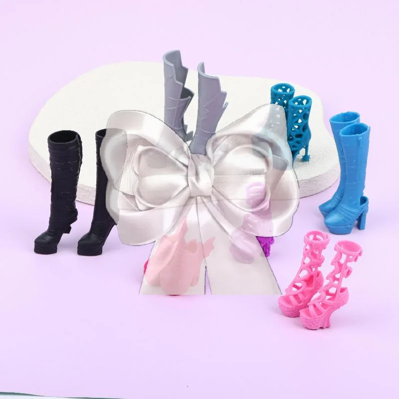 1Pair Mini Doll High Heels Boots Sandals Fashion 1/6 Dolls Dress Up Accessories For Female Dolls Decorations Pretend Play Toys