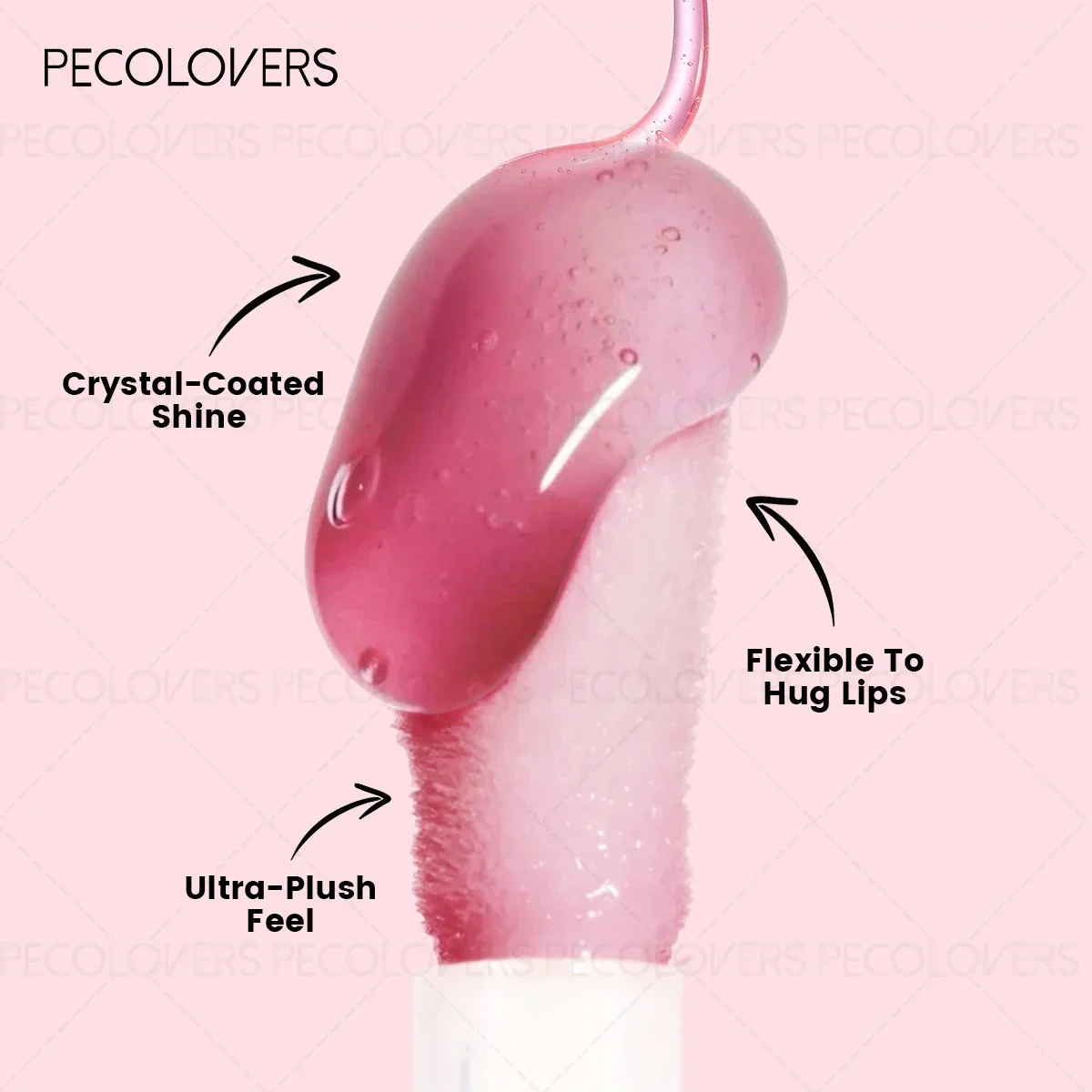 1PC Long-lasting Moisturizing Lip Gloss Lip Oil, Non-stick Cup, Ideal for Christmas, Halloween