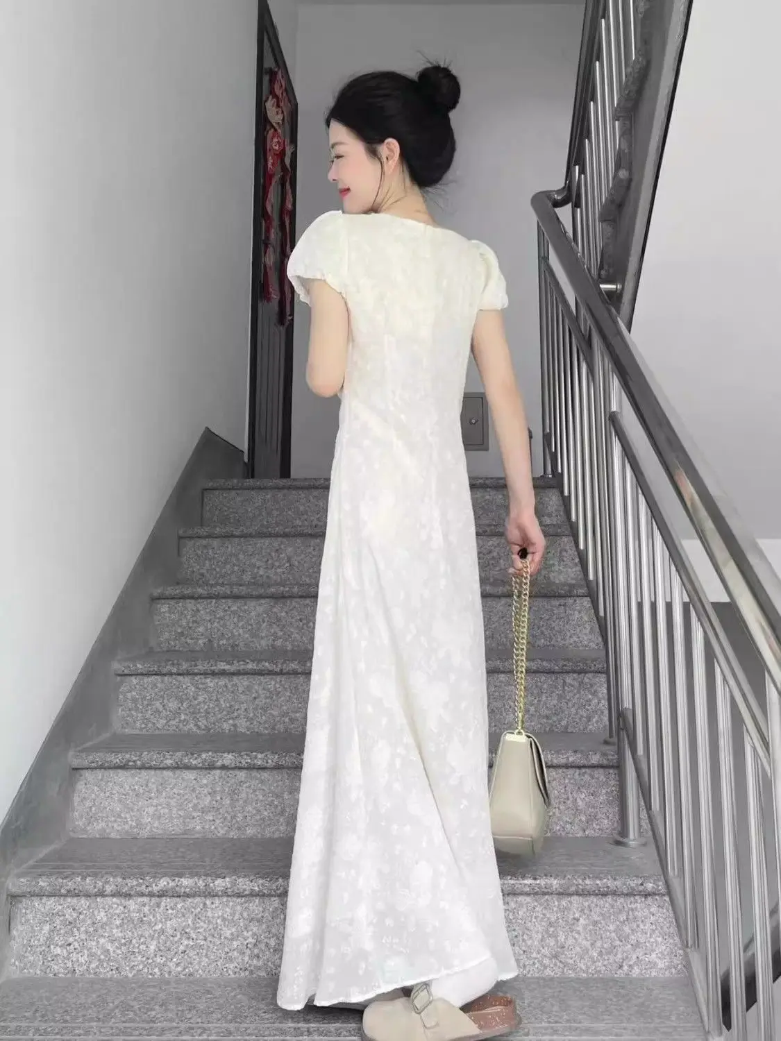 Vestidos de manga curta feminino de festa primavera boêmio crochê bloqueio vestido fofo em camadas mori menina férias cottagecore concurso