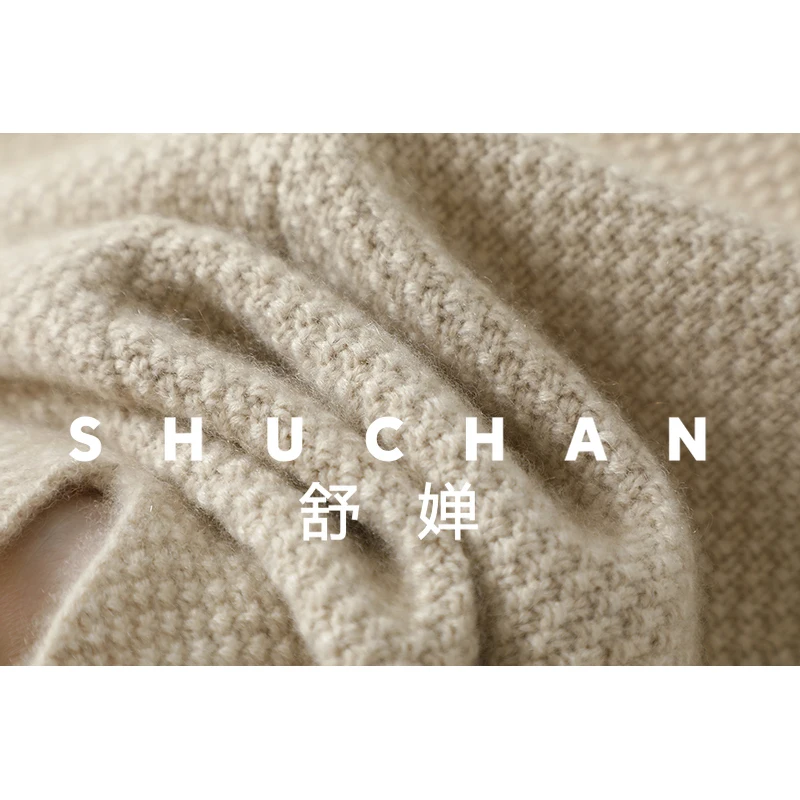 Thickened 100% Pure Cashmere Vest Women's V-neck Pure Cashmere Cardigan Vest Women Thick Button 320g