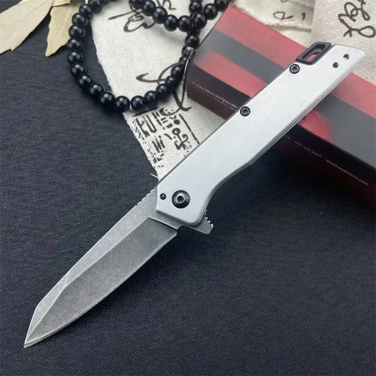

KS 1365 Tactical Folding Knife – 8Cr13MoV Blade, Aluminum Handle, Pocket EDC Survival Hunting Knife for Outdoor Use
