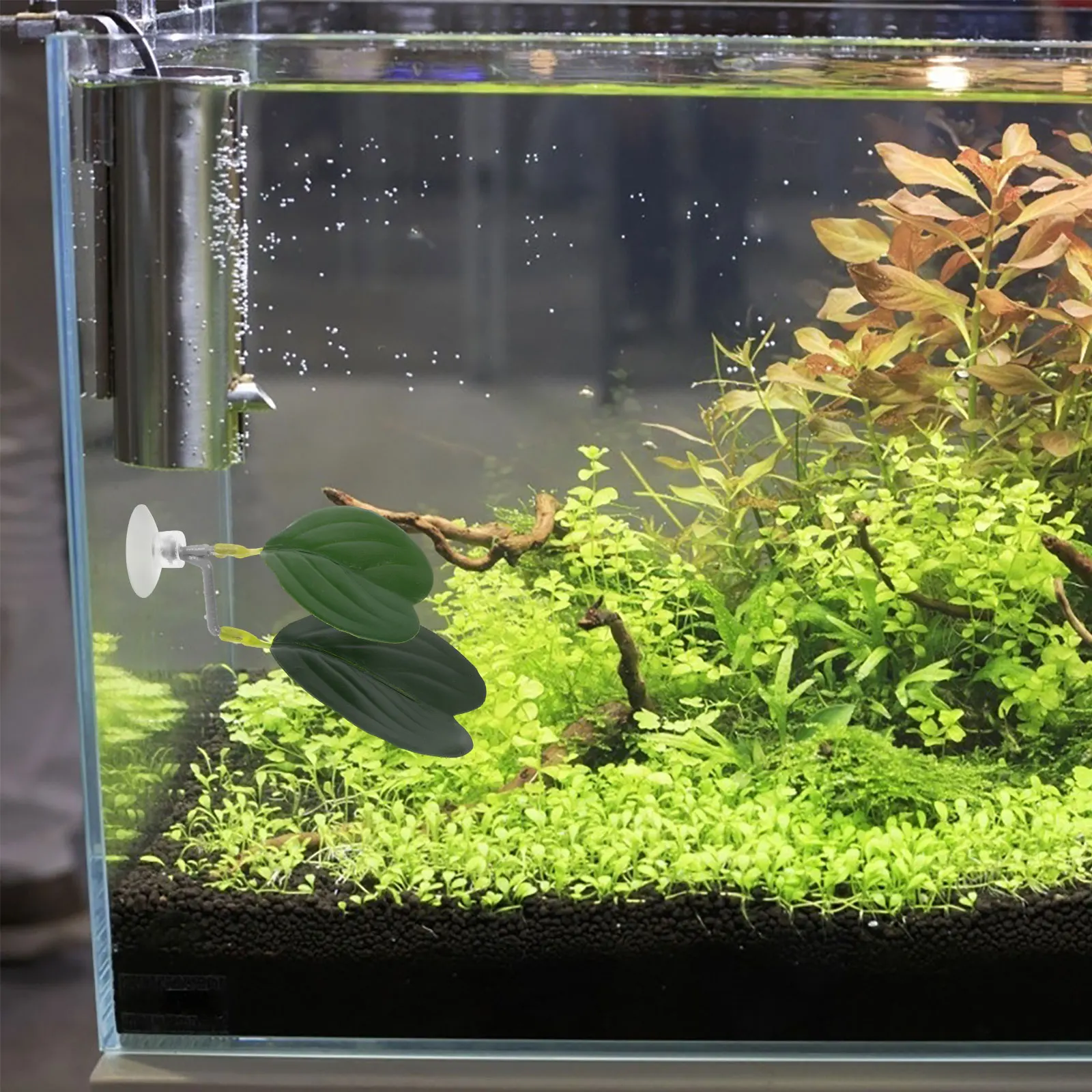 

Betta Spawning Ground Artificial Leaf Plastic Betta Fish Breeding Resting Bed Fish Tank Decor Suction Cup Aquarium Accessories