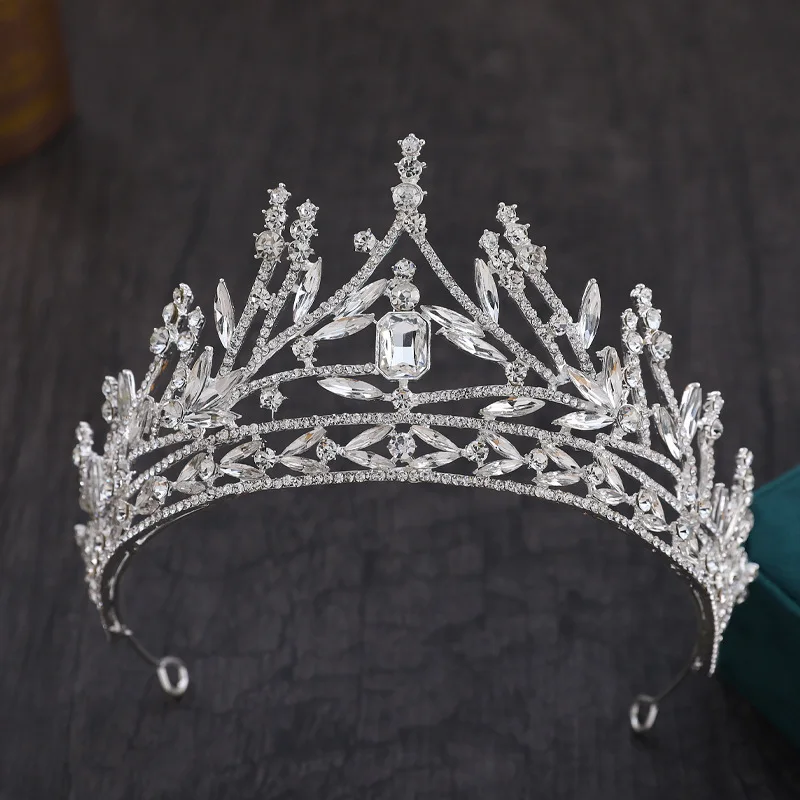 

Baroque Bridal Tiara Crown For Women Girl Sliver Gold Crystal Princess Crowns For Bride 15 Year Birthday Party Wedding Headdress