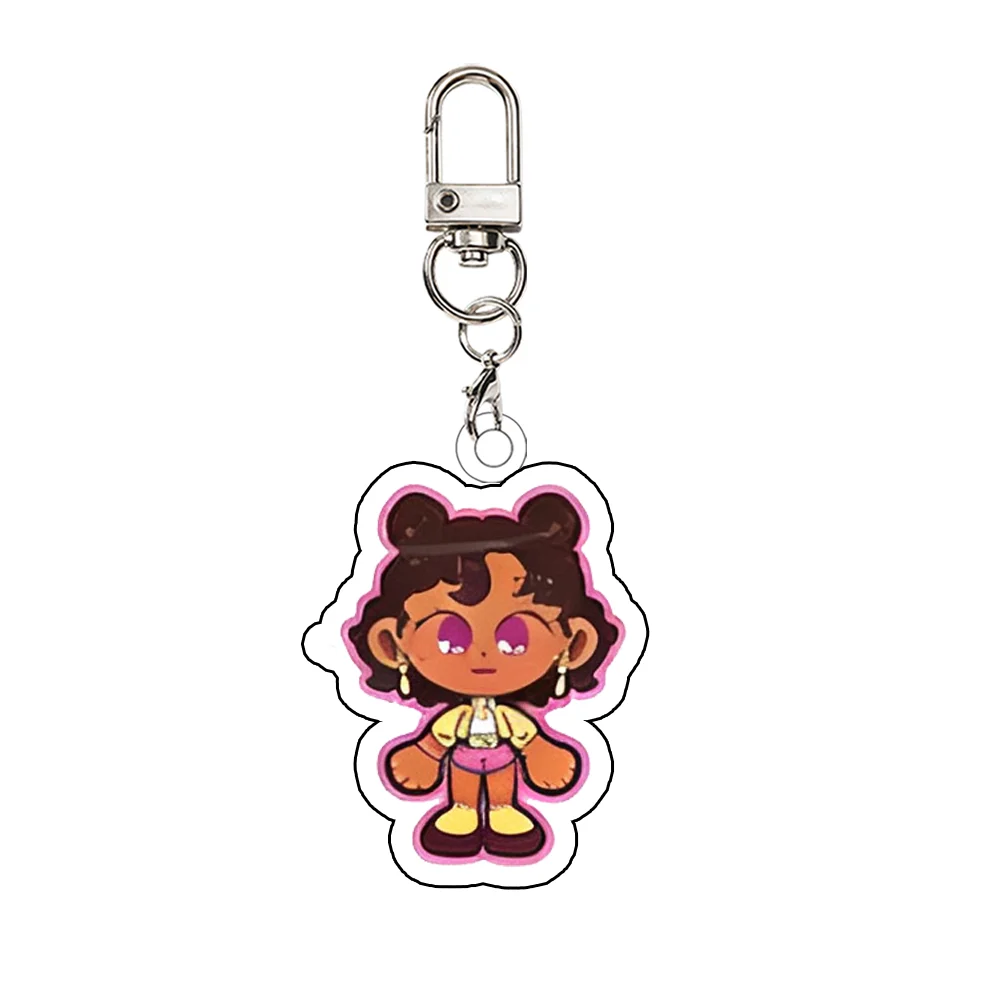 for Fields of Mistria Game Adeline March Celine Valen Balor Ryis Acrylic Keychain Q Version Festival Gift Cute Backpack Pendant view 2