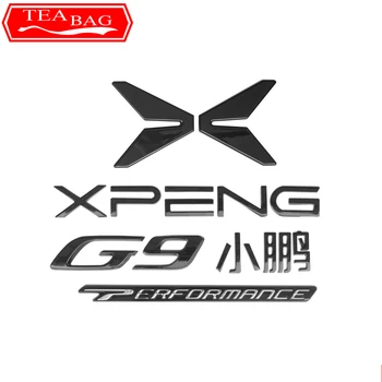 ל-Xpeng G9 XiaoPeng 2022-2024 כיסוי שחור עם לוגו סמוראי משודרג לקישוט חיצוני מדבקות אביזרים לרכב
