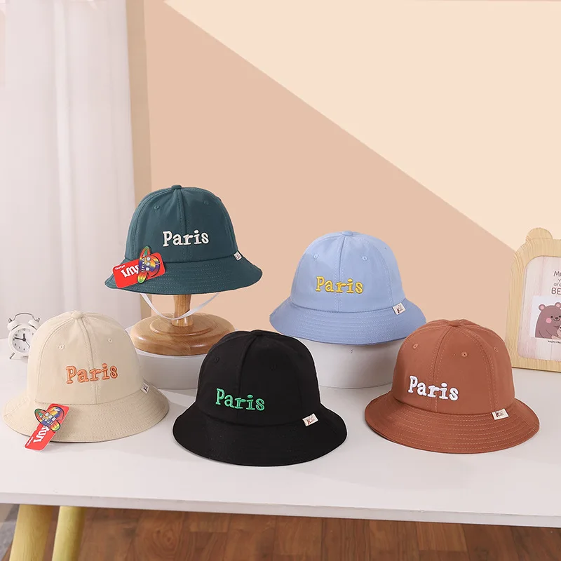 

Детская осенняя шляпа с вышивкой в виде букв рыбака индивидуальная модная повседневная Простая мужская и женская детская Солнцезащитная шляпа с защитой от УФ-лучей