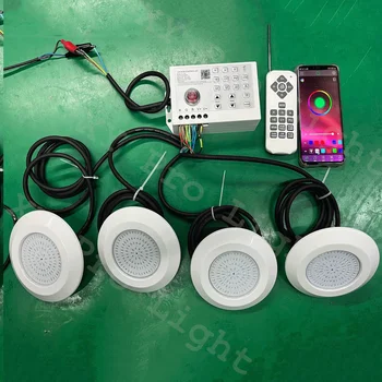12W DC12V RGB LED havuz ışığı Bluetooth APP kontrolü açık/kapalı sualtı ışığı çeşme peyzaj lambası Piscina Luz spot