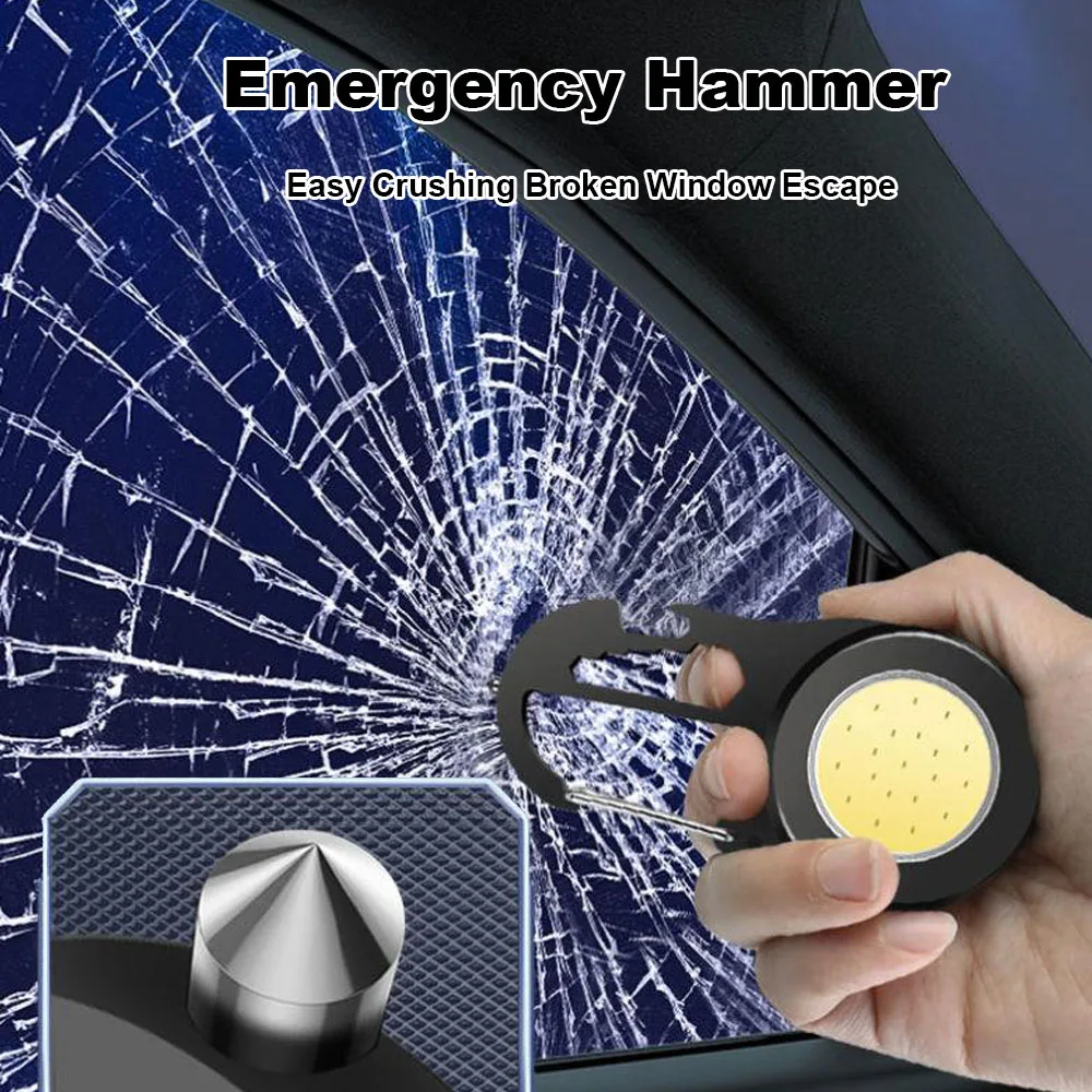 Mini Keychain Flashlight Rechargeable Work Light Portable Travel Torch Key Light with Screwdriver Wrench Bottle Opener Lantern