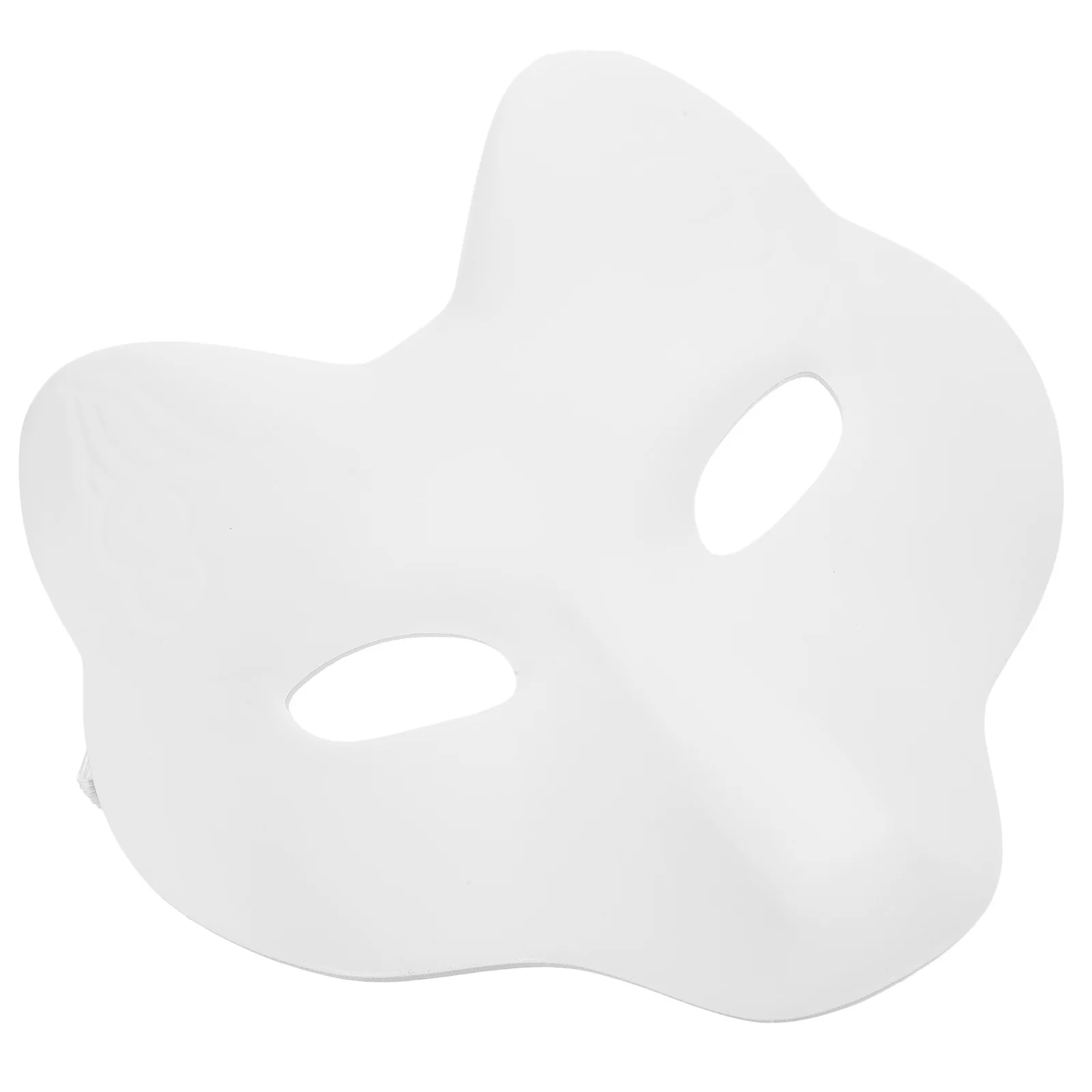 White Fox DIY Mask Japanese Cat Face Skull Cosplay Accessory Party Masquerade Costume Blank Girl Men's