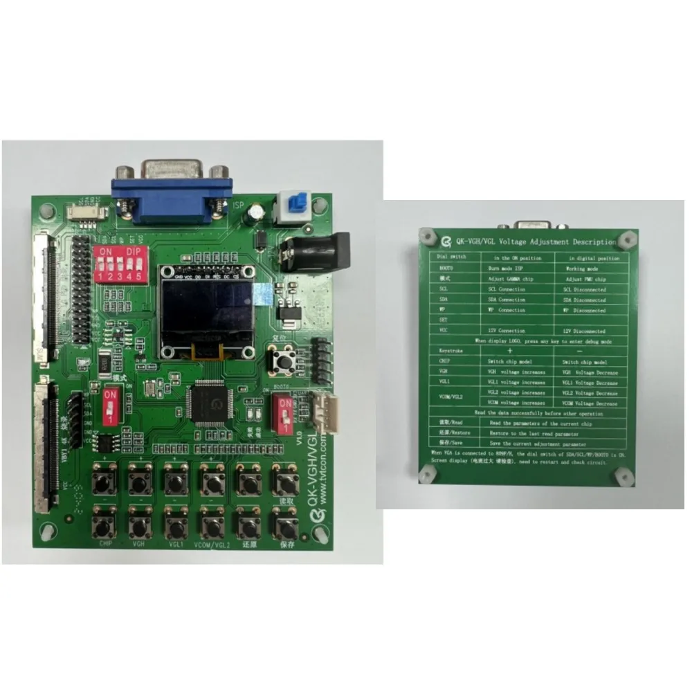 Imagem -02 - All-in-one Motherboards y Repair Adjustment Tool Full Series Tcon Board Qk-vgh Vgl V1.0 Detecção de Tensão