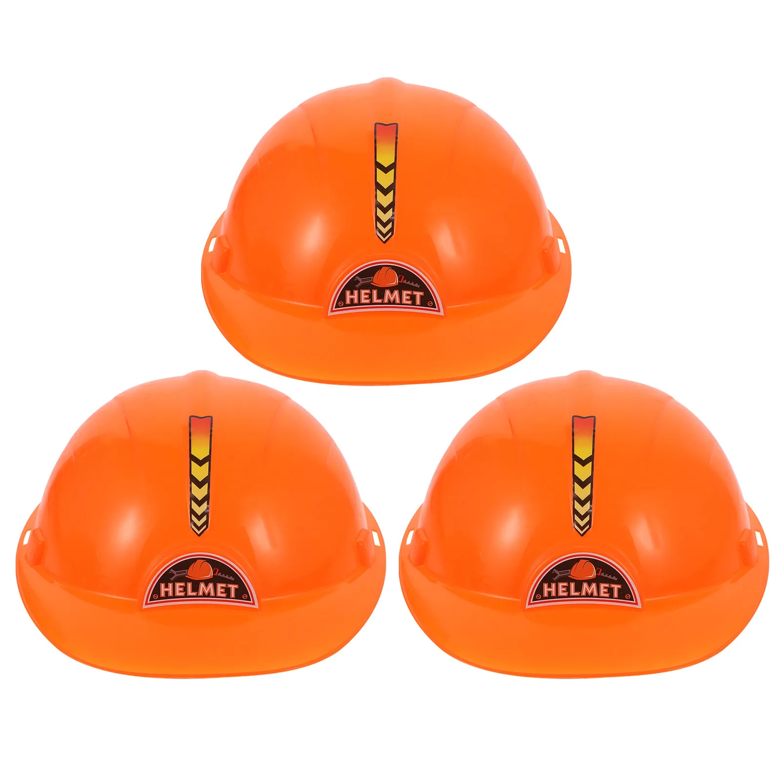 3Pcs Safety Construction Hats Bright Hard Hats Role Play Party Supplies Building Dress Up Caps