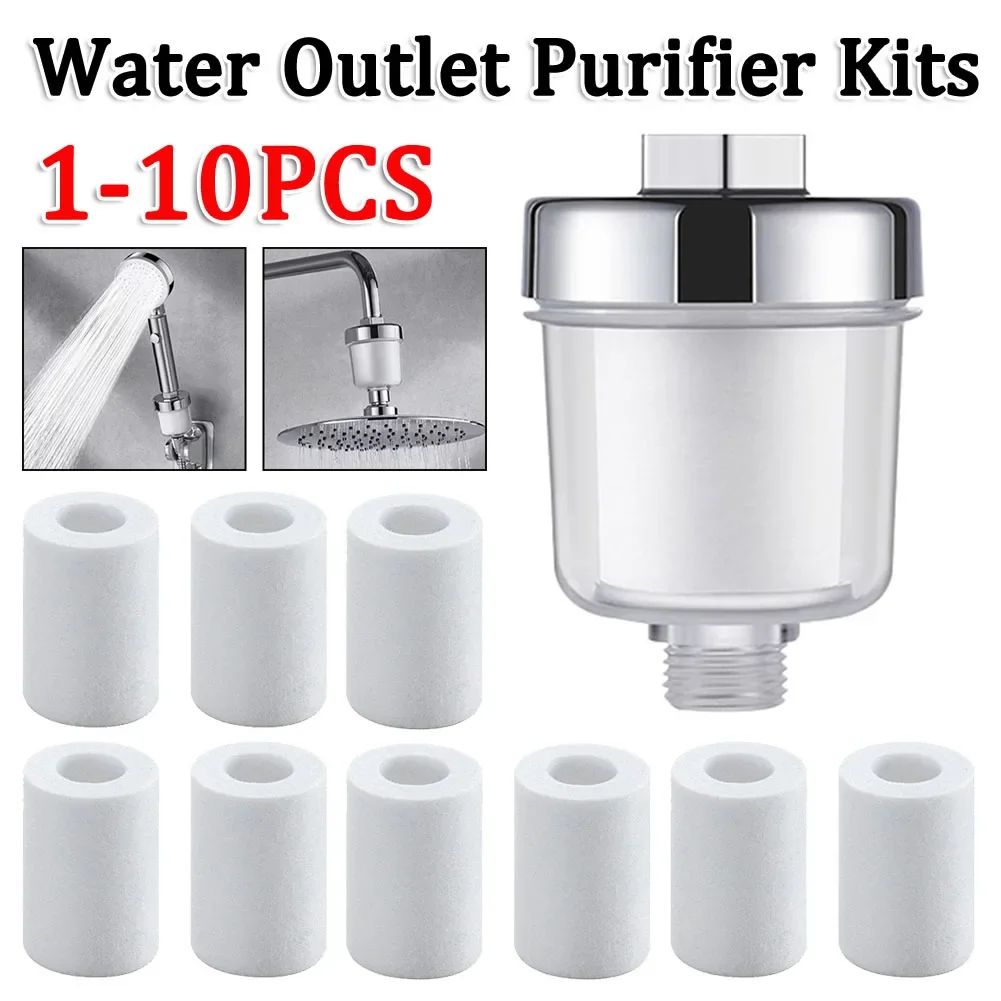 

Water Outlet Purifier Kit Universal Faucet Filter Kitchen Bathroom Shower Filter for Hard Water High Density Filtration PP Cotto