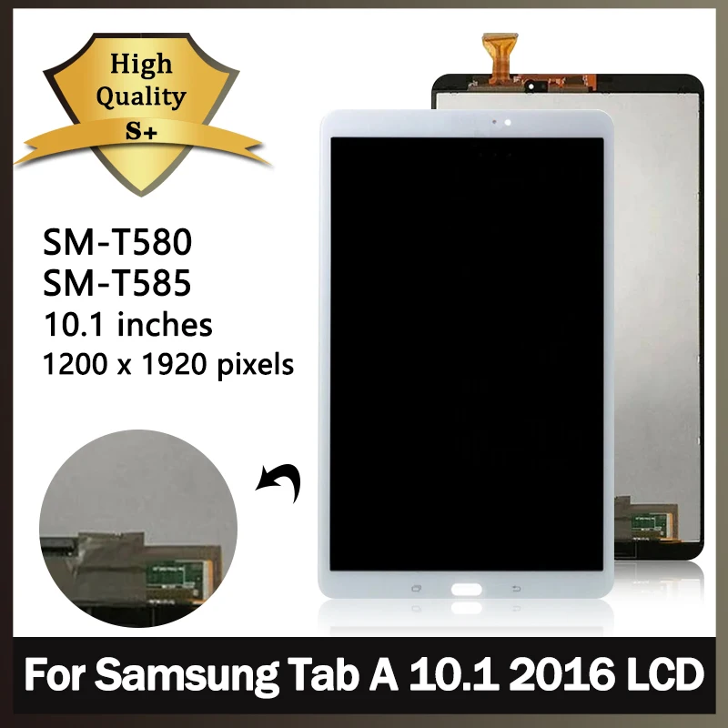 

100% Test For Samsung Tab A 10.1 2016 SM-T580 SM-T585 LCD Display Touch Screen Digitizer Assembly T580 T585 Display