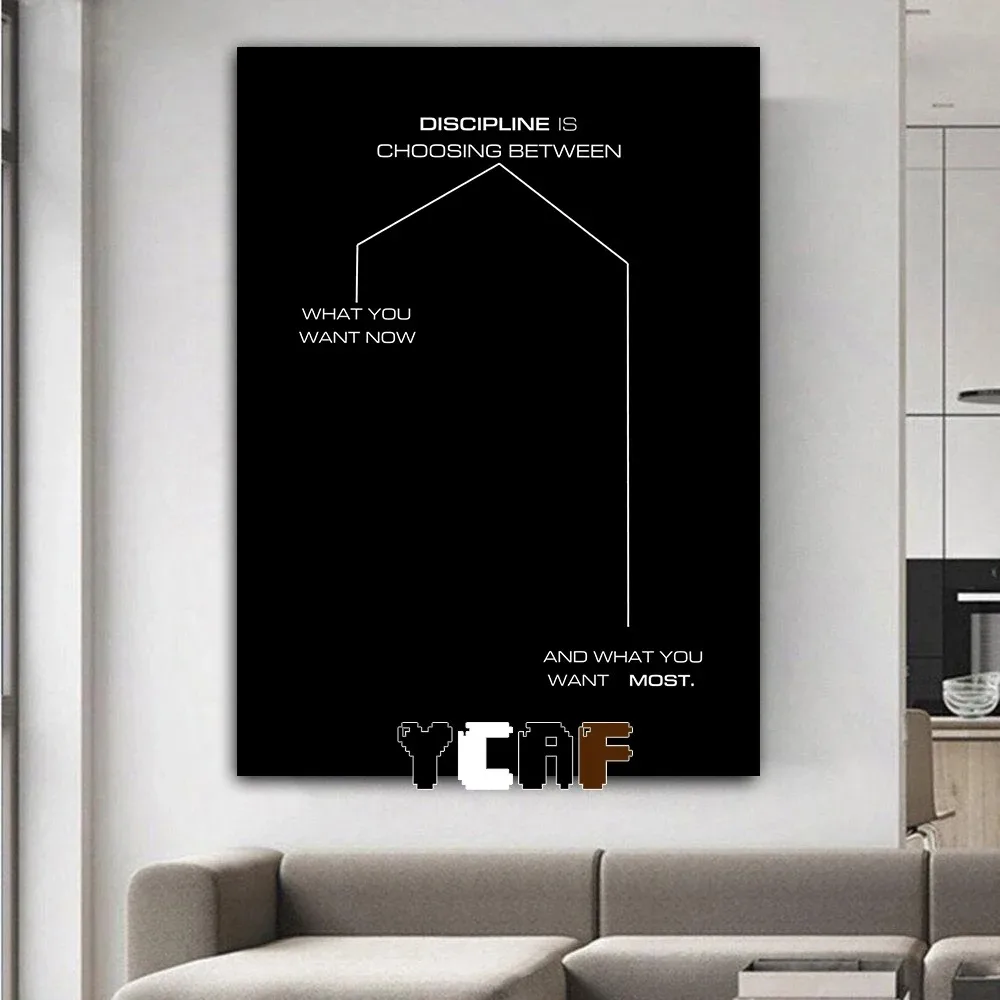 أسود الحد الأدنى تحفيزية الصالة الرياضية ملهمة يقتبس الجدار ملصق فني قماش الديكور الجمالي لمكتب إقتباس الديكور #1