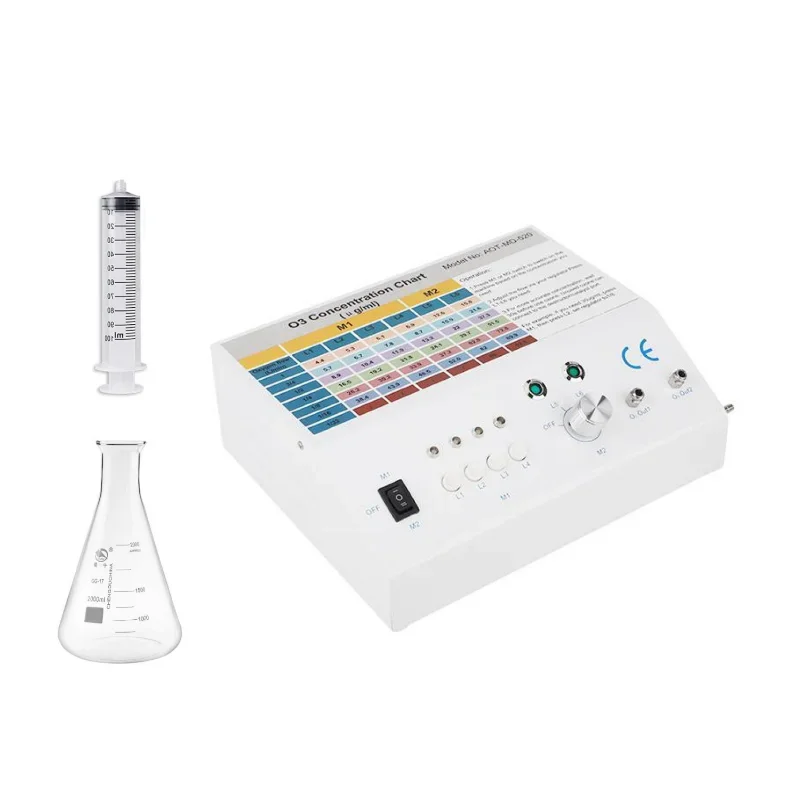 

The Gerador De Ozonio ozone therapy unit inflates the rectum