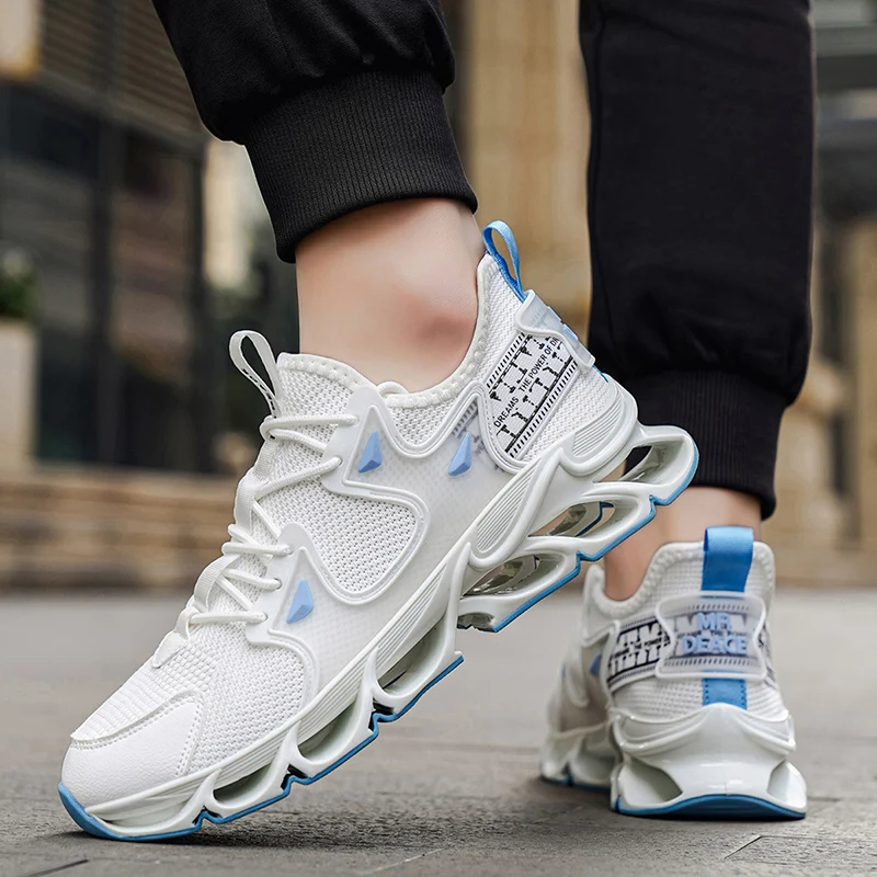 

Мужские кроссовки 2026 года, весна-лето, дышащие, сетчатые, амортизирующие, с подошвой Blade, молодежные, для бега, модные спортивные туфли