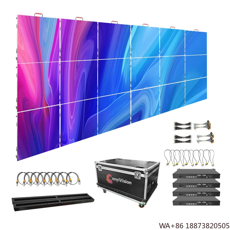 

LED Display High Resolution Video Wall P3.91 P4.81 Rental 5x3Complete Advertising Screen Stage Display